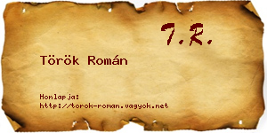 Török Román névjegykártya